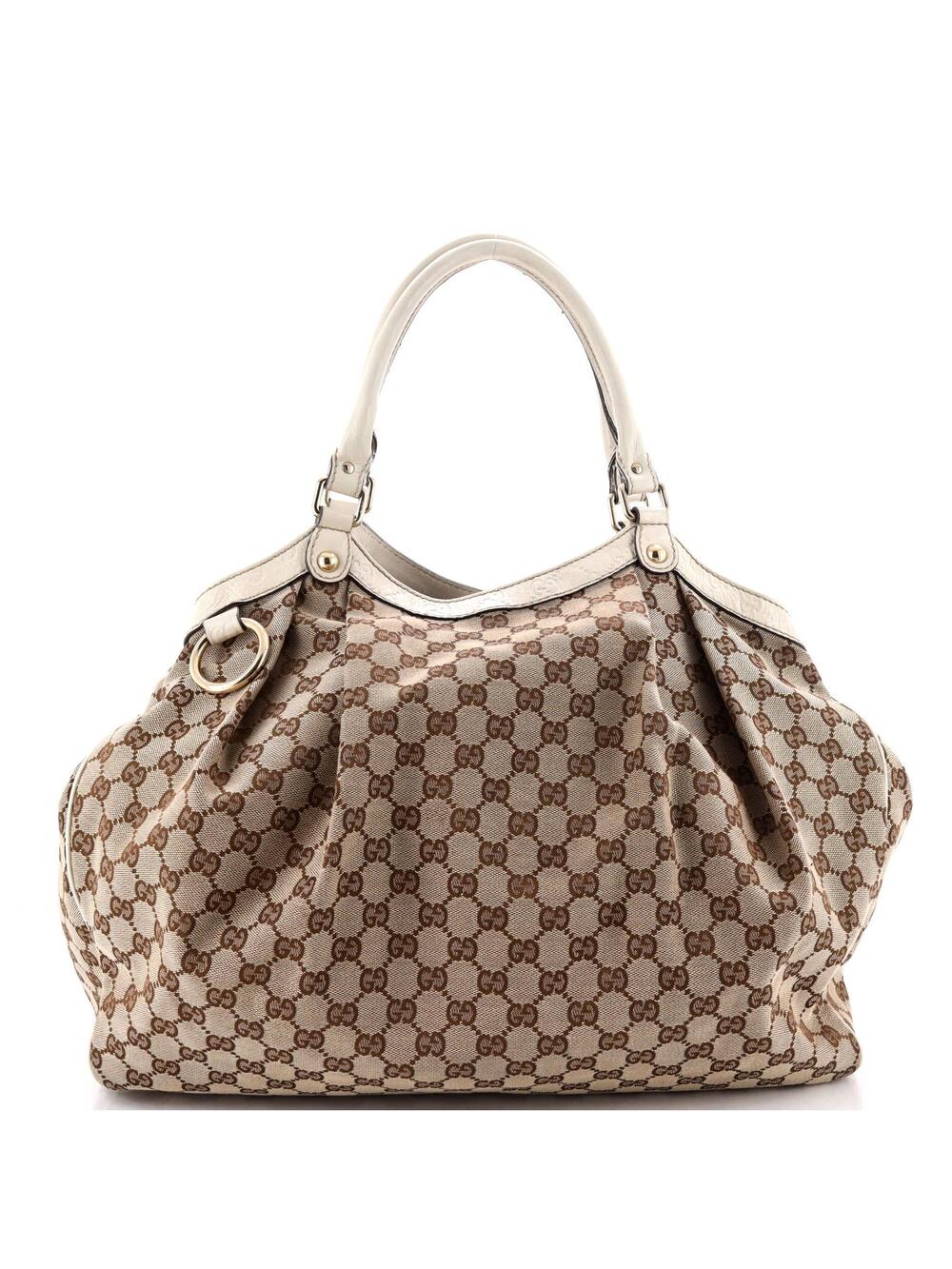 Gucci Sukey Tote Gg Canvas With Leather #370121G48B